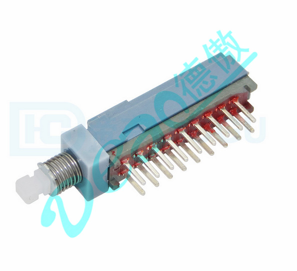 PS909L-62臥式自鎖按鍵開關(guān)6P2T